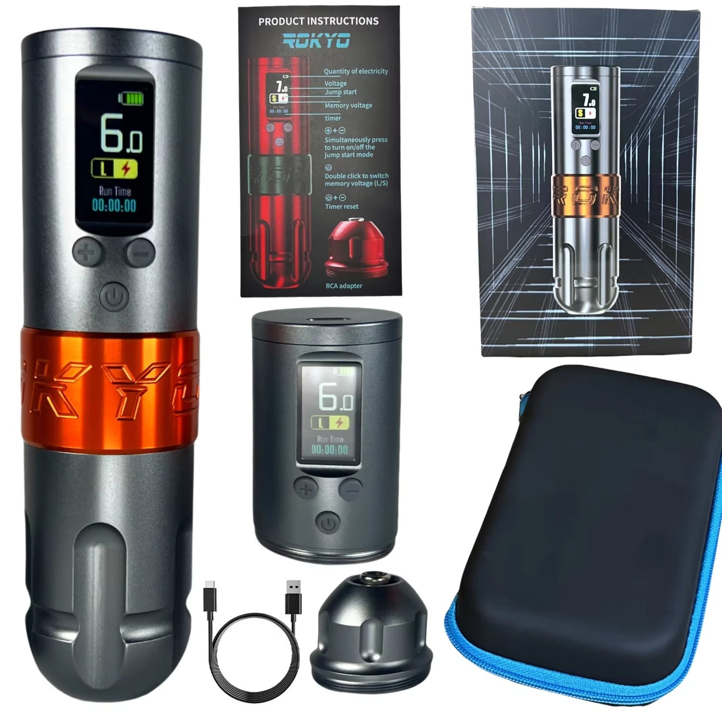 ROKYO X1 Wireless Tattoo Pen Machine Pack