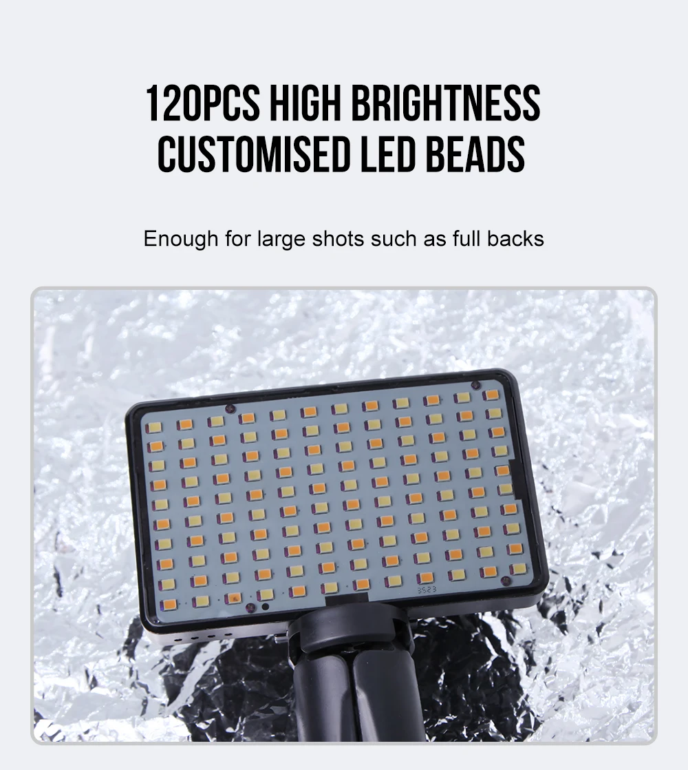 Mobile Photo Assistance Anti Reflective Set, Professional Tattoo Photography Tool, Reduce Reflected Light - 3.0 Lite 120 Led Beads