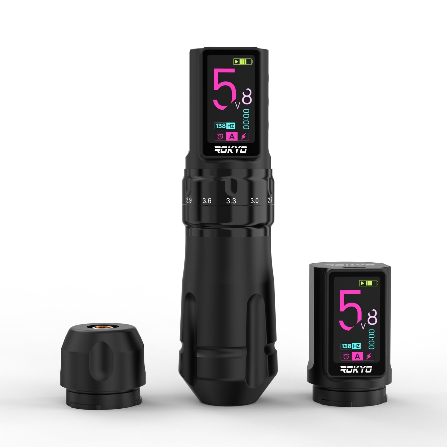 Newest ROKYO Wireless Tattoo Pen Machine With Adjustable 2.4-4.2mm Stroke 2000mAh Rechargeable Battery