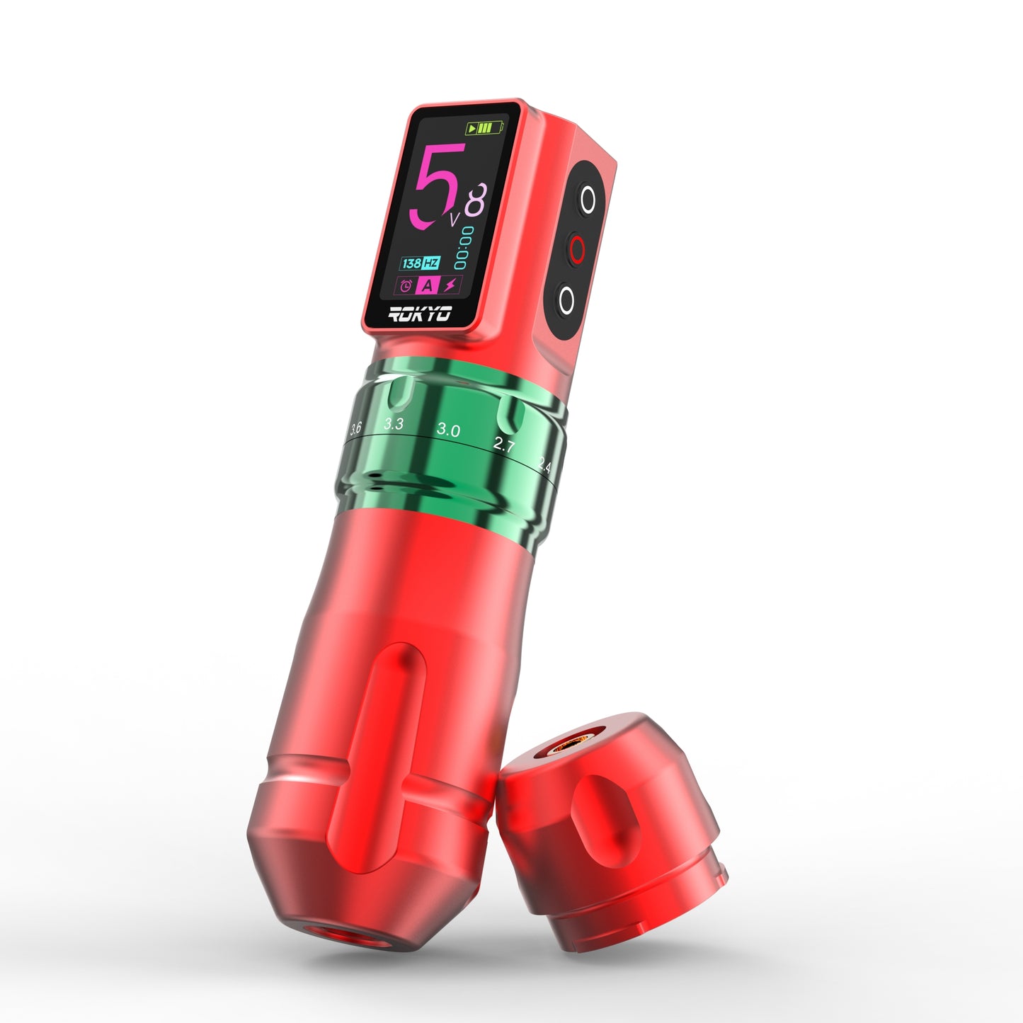 Newest ROKYO Wireless Tattoo Pen Machine With Adjustable 2.4-4.2mm Stroke 2000mAh Rechargeable Battery