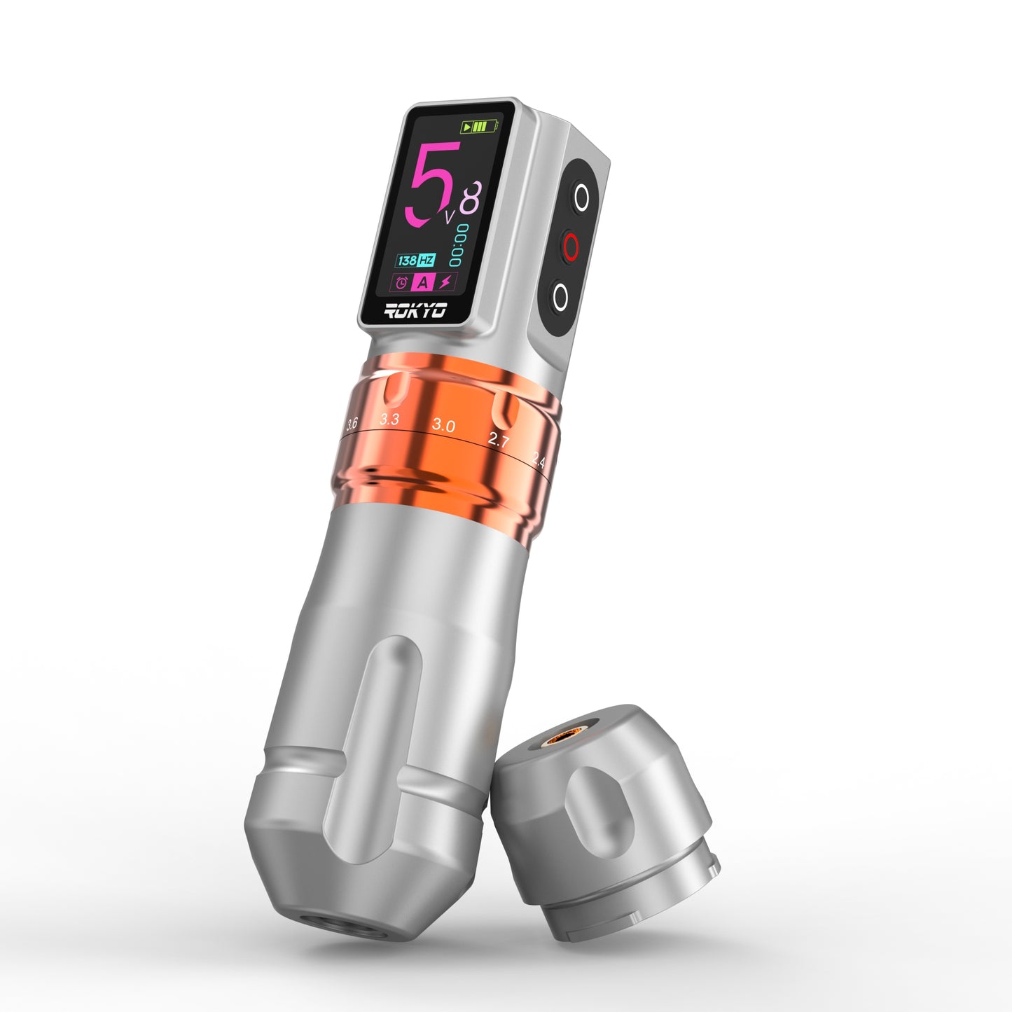 Newest ROKYO Wireless Tattoo Pen Machine With Adjustable 2.4-4.2mm Stroke 2000mAh Rechargeable Battery