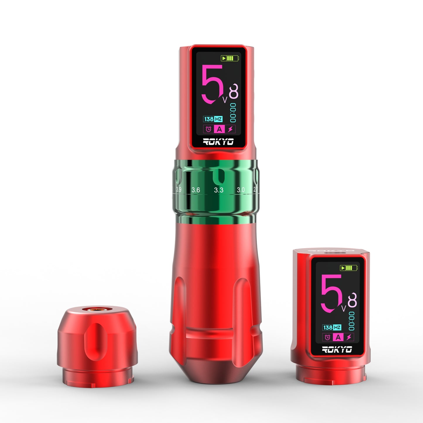 Newest ROKYO Wireless Tattoo Pen Machine With Adjustable 2.4-4.2mm Stroke 2000mAh Rechargeable Battery