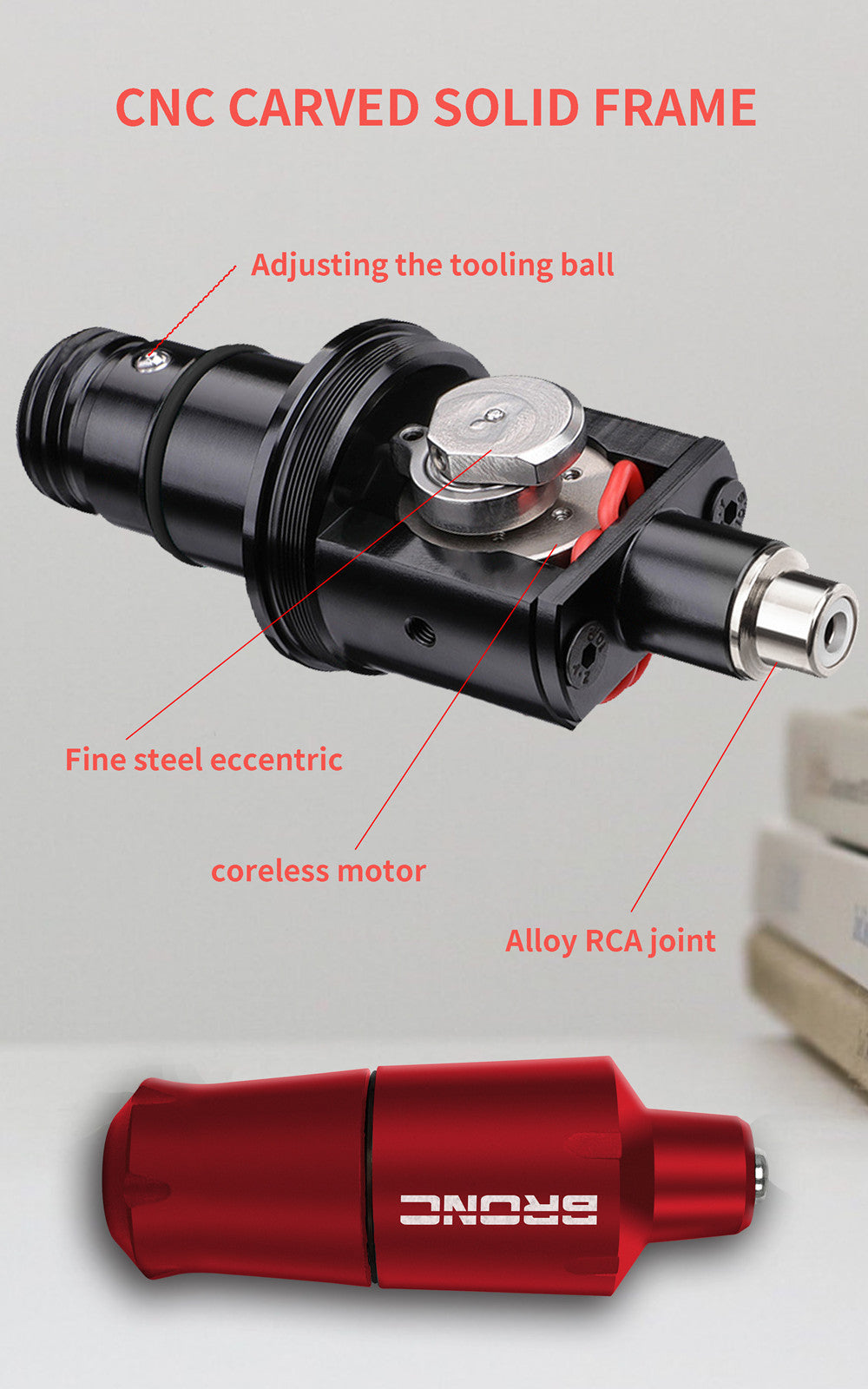 Original BRONC Short Rotary Cartridge Tattoo Machine Pen V9