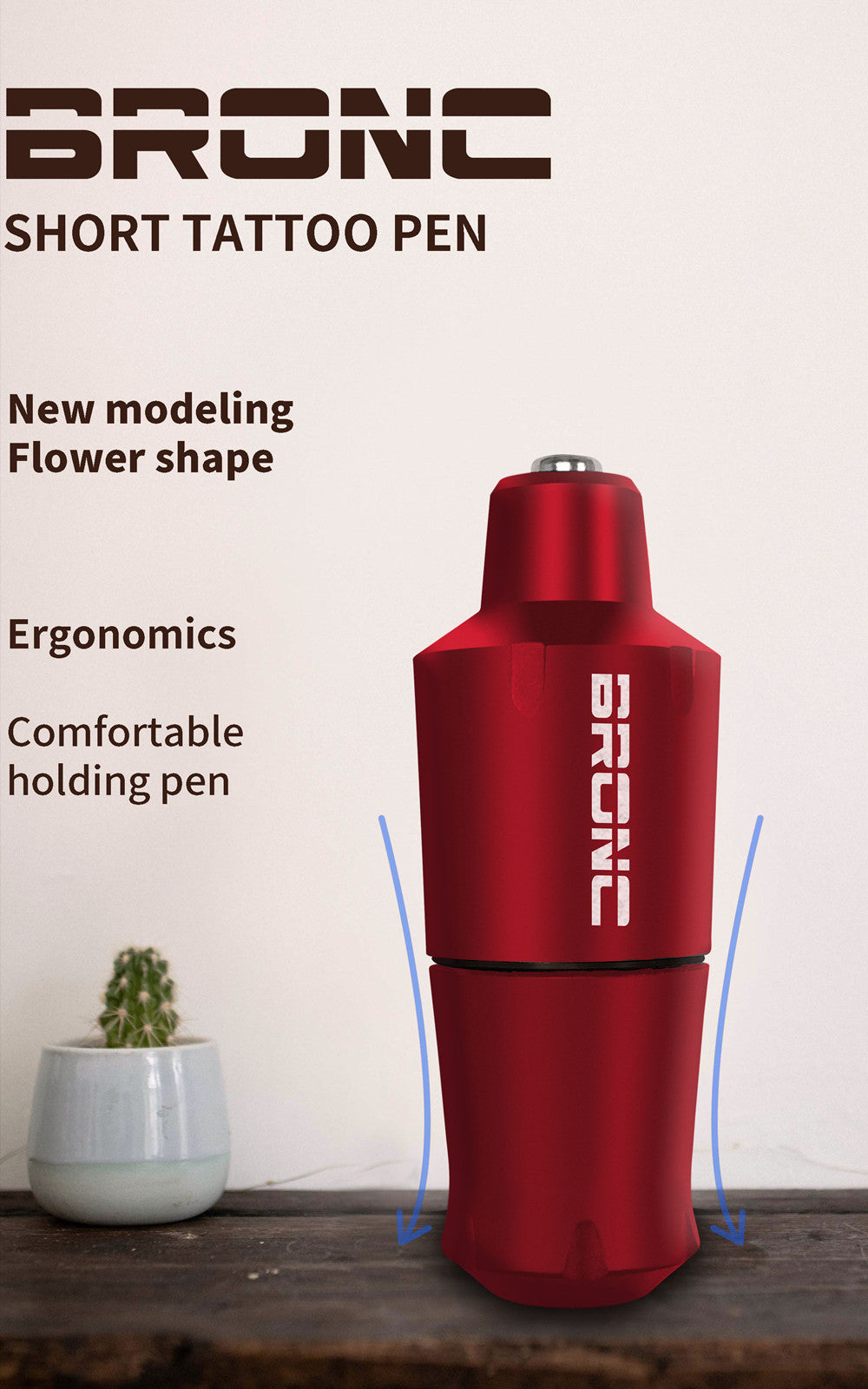 Original BRONC Short Rotary Cartridge Tattoo Machine Pen V9