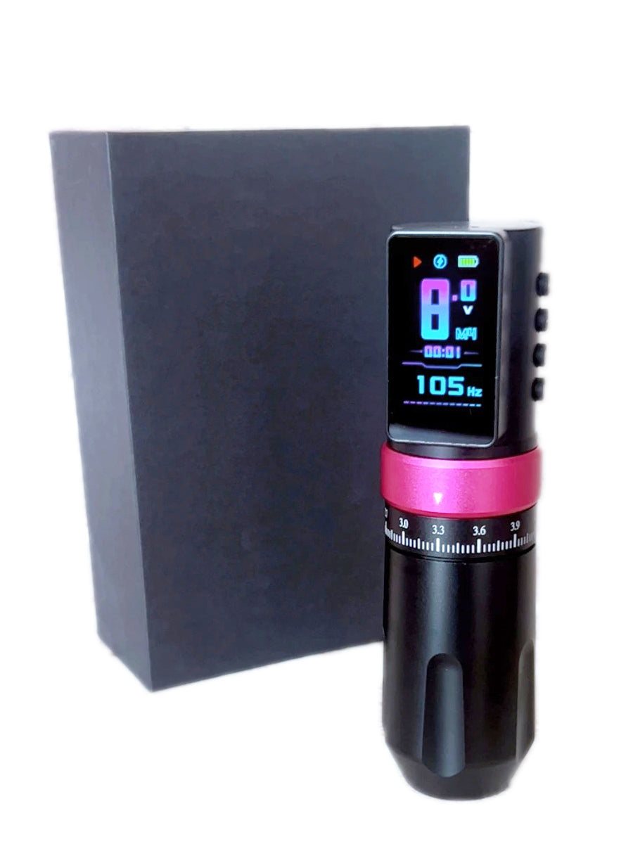 Wireless Tattoo Pen Machine - CAVARUND Adjustable 2.4-4.2mm for Microblading & Permanent Makeup Tattoo Supply