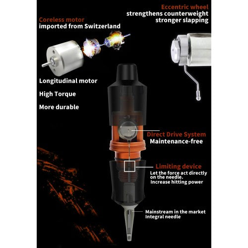 Original BRONC Short Rotary Cartridge Tattoo Machine Pen V9