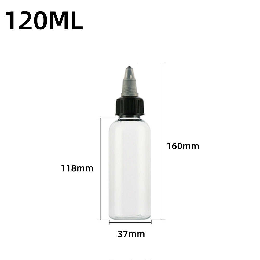 10PCS Twist Cap Empty Plastic Tattoo Ink Pigment Clear PET Bottles
