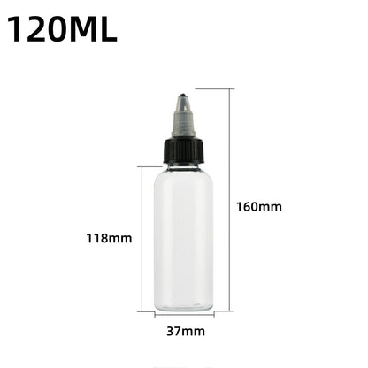 10PCS Twist Cap Empty Plastic Tattoo Ink Pigment Clear PET Bottles