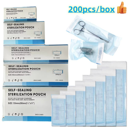 200pcs Manicure Sterilization Bags