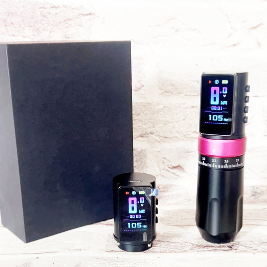 Wireless Tattoo Pen Machine - CAVARUND Adjustable 2.4-4.2mm for Microblading & Permanent Makeup Tattoo Supply