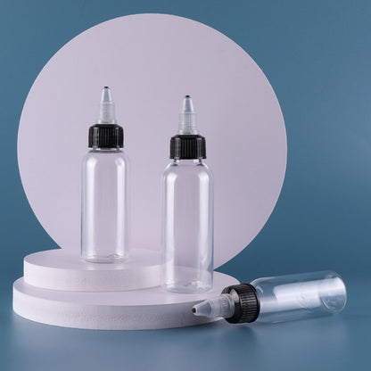 10PCS Twist Cap Empty Plastic Tattoo Ink Pigment Clear PET Bottles