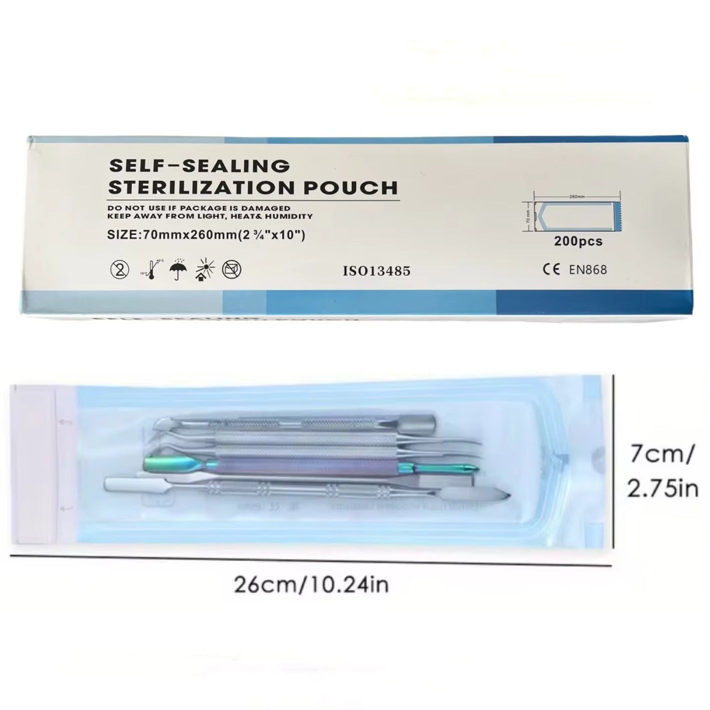 200pcs Manicure Sterilization Bags