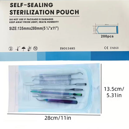 200pcs Manicure Sterilization Bags