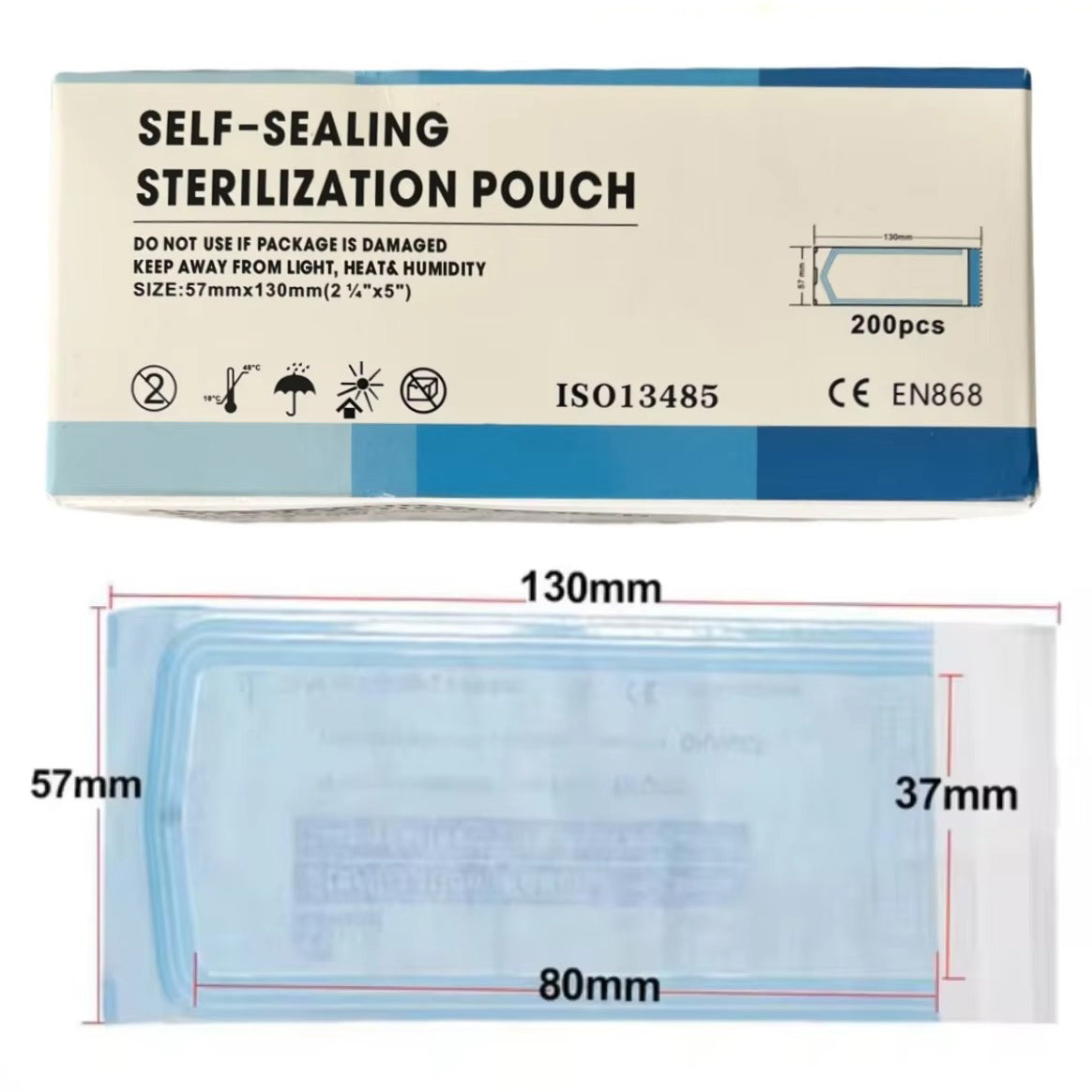 200pcs Manicure Sterilization Bags