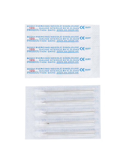 Lot Of 2000PCS 12/13/14/15/16/18/20G Sterilized 2  Body Piercing Needles Supply