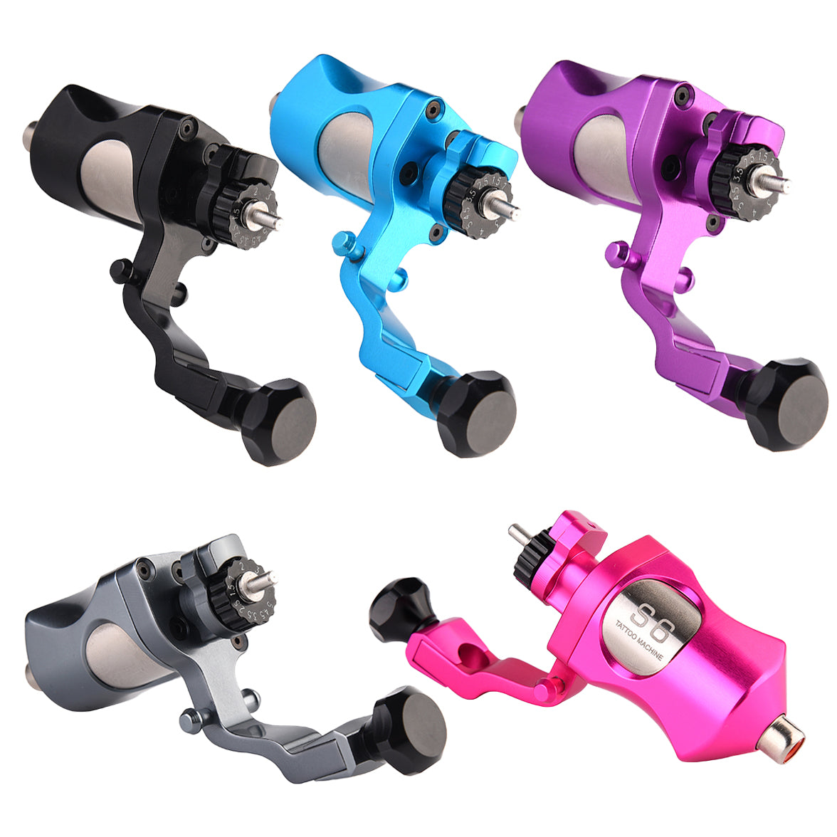 One Adjustable Stroke Direct Swiss Coreless Motor Rotary Tattoo Machine Gun With Free RCA Cord