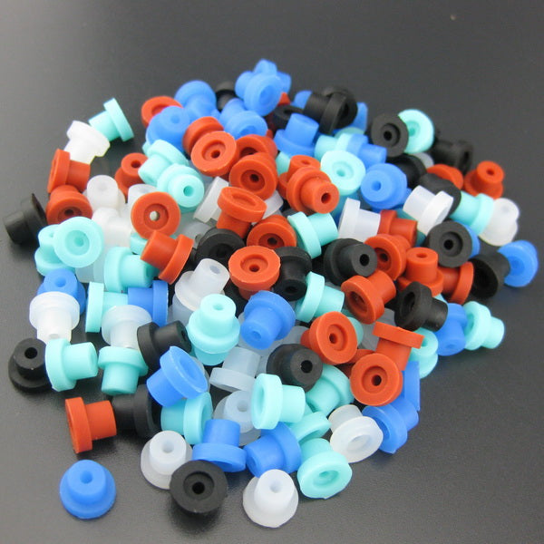100 × Silicone Half Grommets (Top Hats)