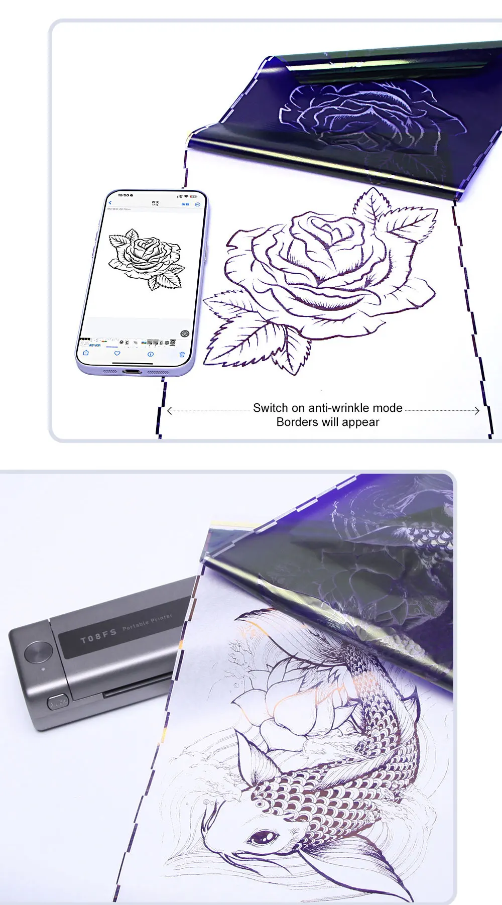 AIMO Portable Wireless Tattoo Transfer Stencil Printer