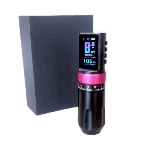 Wireless Tattoo Pen Machine - CAVARUND Adjustable 2.4-4.2mm for Microblading & Permanent Makeup Tattoo Supply
