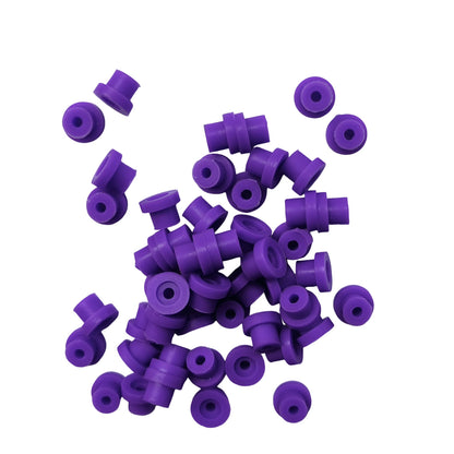 100 × Silicone Half Grommets (Top Hats)