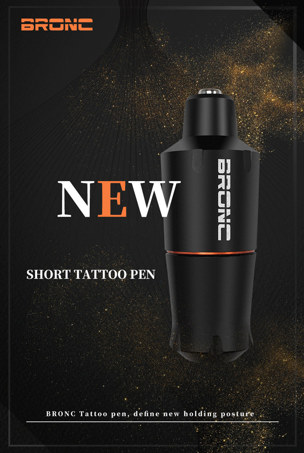 Original BRONC Short Rotary Cartridge Tattoo Machine Pen V9