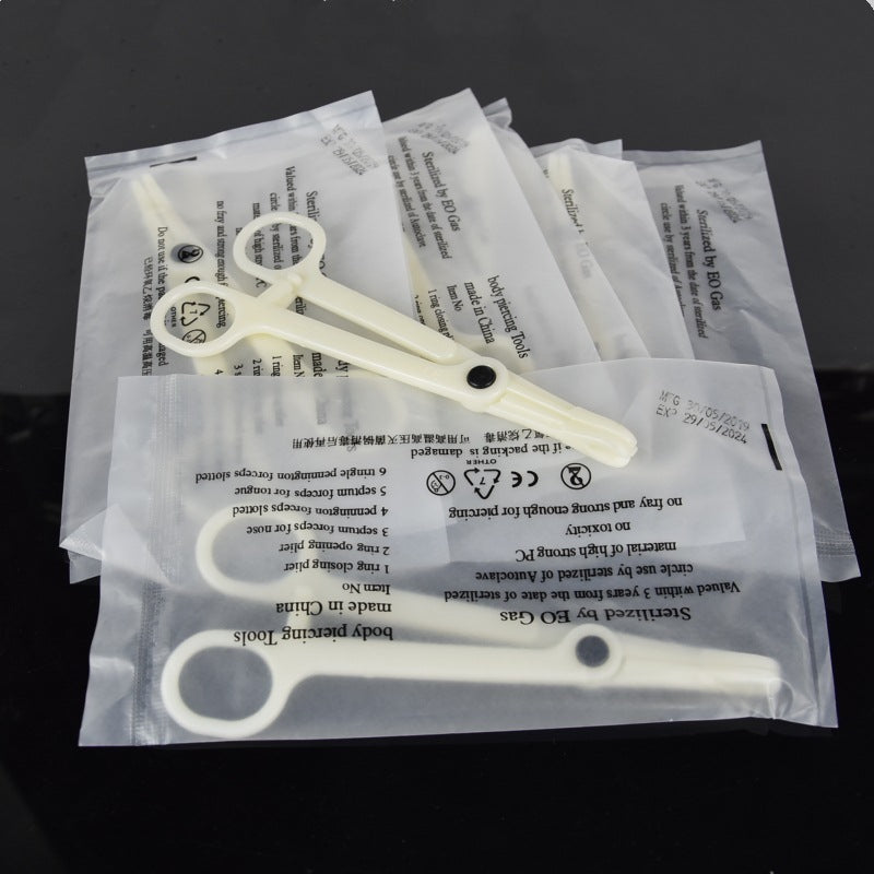Disposable Body Piercing Plier Plastic Clamp