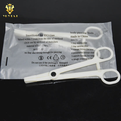 Disposable Body Piercing Plier Plastic Clamp